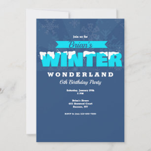 Invitación al cumpleaños de Winter Wonderland