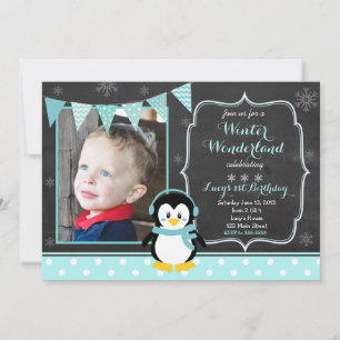 Invitación al cumpleaños de Winter Wonderland
