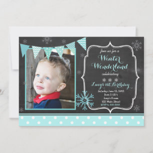 Invitación al cumpleaños de Winter Wonderland