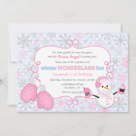 Invitación al cumpleaños de Winter Wonderland
