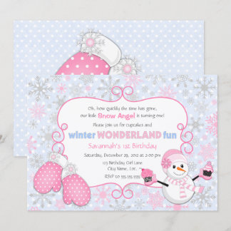 Invitación al cumpleaños de Winter Wonderland