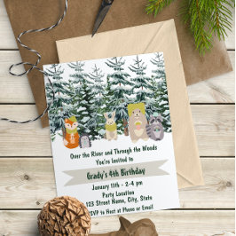 Invitación al cumpleaños de Winter Woodland