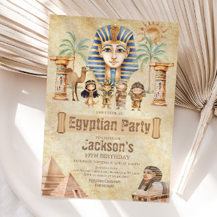 Invitación al cumpleaños del Antiguo Egipto