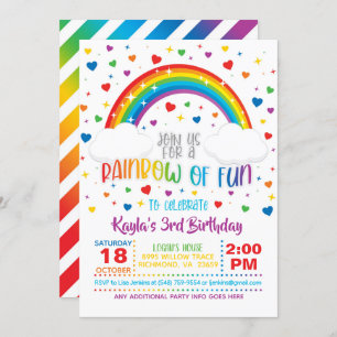Invitación al cumpleaños del arco iris