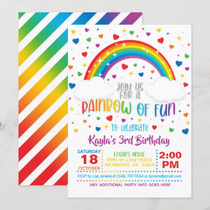 Invitación al cumpleaños del arcoiris
