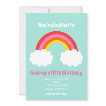 Invitación al cumpleaños del arcoiris