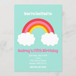 Invitación al cumpleaños del arcoiris
