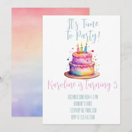Invitación al cumpleaños del arcoiris