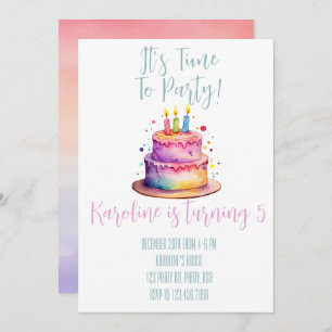 Invitación al cumpleaños del arcoiris