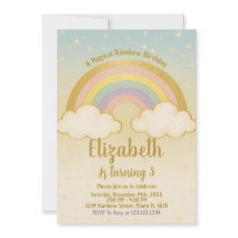Invitación al cumpleaños del arcoiris