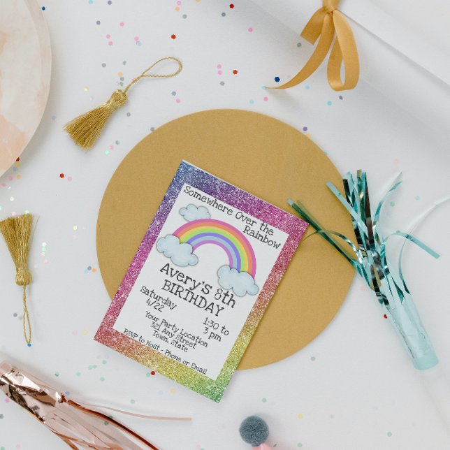 Invitación al cumpleaños del arcoiris (Subido por el creador)