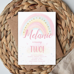 Invitación al cumpleaños del arcoiris