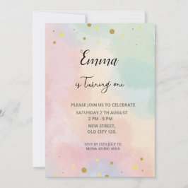 Invitación al cumpleaños del arcoiris