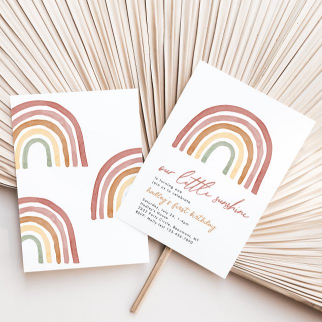 Invitación al cumpleaños del arcoiris del pequeño  (Subido por el creador)