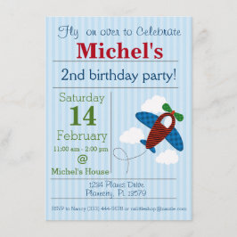 Invitación al cumpleaños del avión