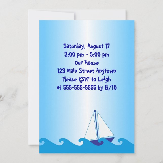 Invitación al cumpleaños del barco (Anverso)