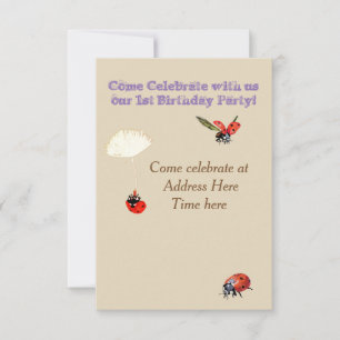 Invitación al cumpleaños del bebé con la señora Bu