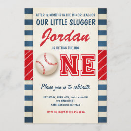 Invitación al cumpleaños del béisbol para los chic