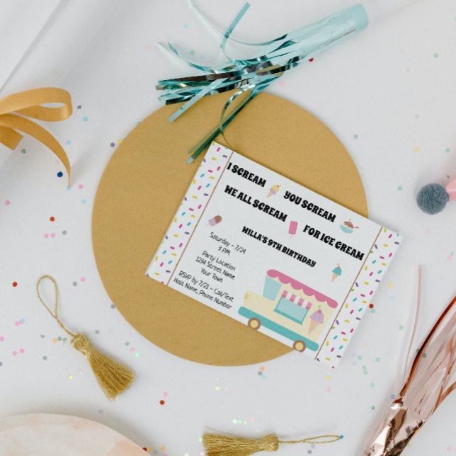 Invitación al cumpleaños del Camión de Crema de Hi (Subido por el creador)