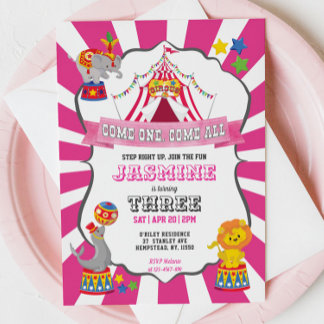 Invitación al cumpleaños del Carnaval de Circo Ros