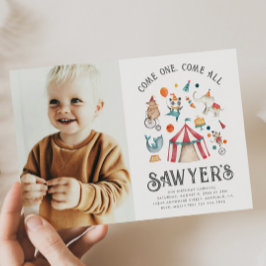 Invitación al cumpleaños del carnaval de la foto |