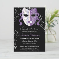 Invitación al cumpleaños del carnaval de la mascar