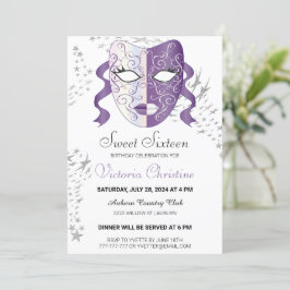 Invitación al cumpleaños del carnaval de la mascar