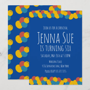 Invitación al cumpleaños del carnaval de los punto