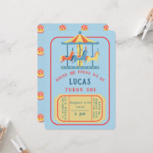 Invitación al cumpleaños del carrusel