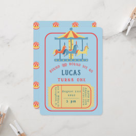 Invitación al cumpleaños del carrusel