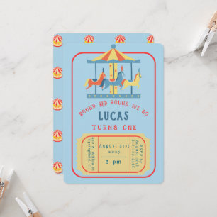 Invitación al cumpleaños del carrusel