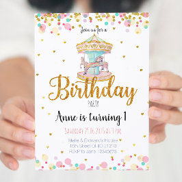Invitación al cumpleaños del carrusel