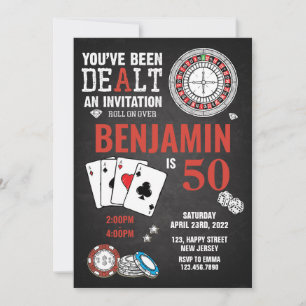 Invitación al cumpleaños del Casino - cualquier ed