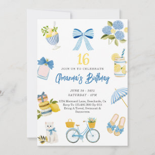 Invitación al cumpleaños del Chica adolescente ver