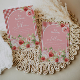 Invitación al cumpleaños del Chica de fresa dulce