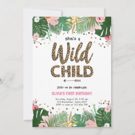 Invitación al cumpleaños del Chica de leopardo de 