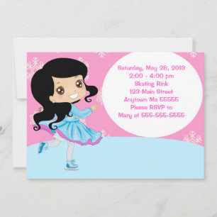 Invitación al cumpleaños del Chica de pelo negro p