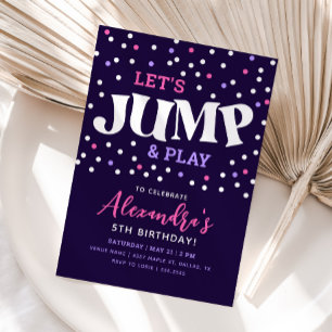 Invitación al cumpleaños del Chica Jump Trampoline