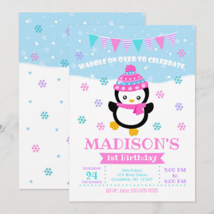 Invitación al cumpleaños del Chica Pingüino/Más Ti