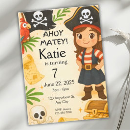 Invitación al cumpleaños del chica Pirata, Fiesta 