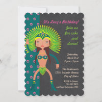 Invitación al cumpleaños del chica Samba brasileño