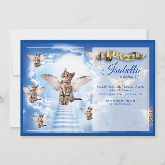 Invitación al cumpleaños del cielo (Anverso)