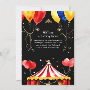 Invitación al cumpleaños del Circo de Acuarela