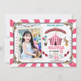 Invitación al cumpleaños del circo fotográfico Car
