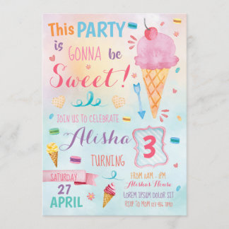 Invitación al cumpleaños del Crema de Hielo