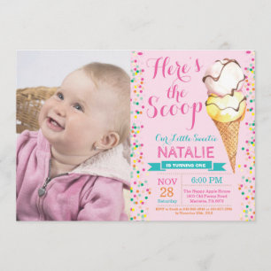 Invitación al cumpleaños del Crema de hielo