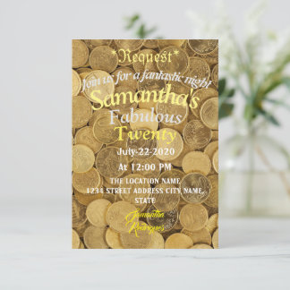 Invitación al cumpleaños del dinero tropical