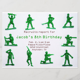 Invitación al cumpleaños del ejército de niños