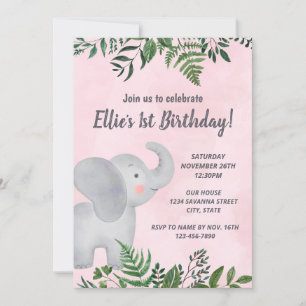 Invitación al cumpleaños del elefante