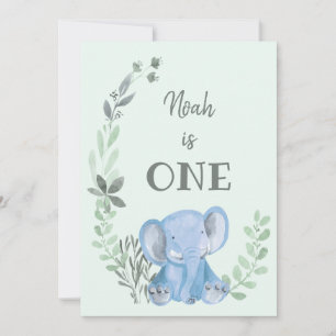 Invitación al cumpleaños del Elefante Azul